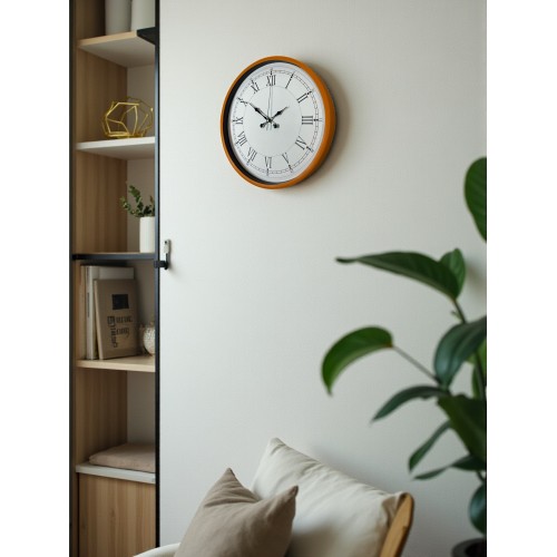 36 cm Turuncu Roma Rakamlı Duvar Saati (PP-3655O)