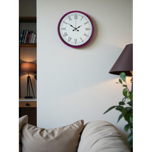 36 cm Pembe Roma Rakamlı Duvar Saati – Roma Rakamlı (PP-3655P)