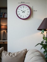 36 cm Pembe Roma Rakamlı Duvar Saati – Roma Rakamlı (PP-3655P)