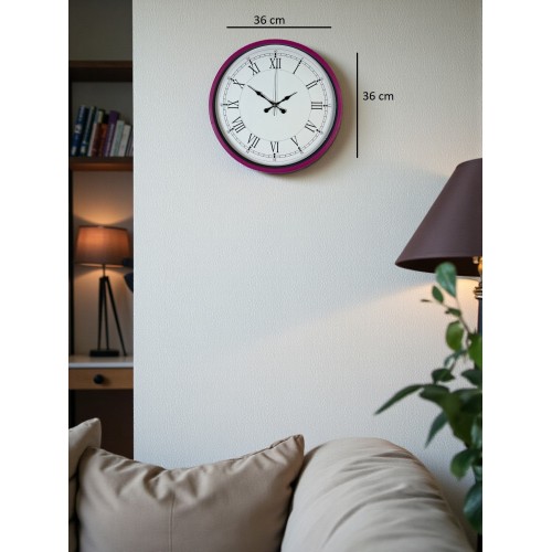 36 cm Pembe Roma Rakamlı Duvar Saati – Roma Rakamlı (PP-3655P)