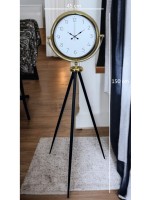 Gold Premium Dekoratif Tripod Ayaklı Saat