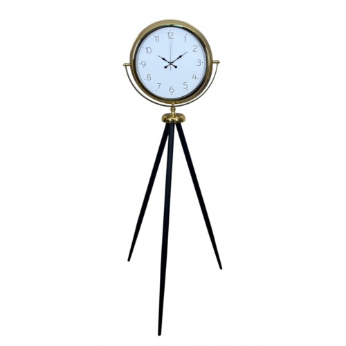 Gold Premium Dekoratif Tripod Ayaklı Saat