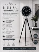 Prestige Krom Tripod Ayaklı Saat