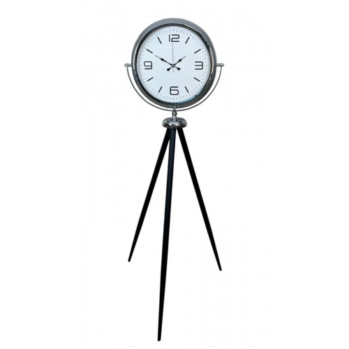 Krom Sade & Şık Tripod Ayaklı Saat