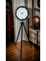 Siyah Desenli Şık Tripod Ayaklı Saat