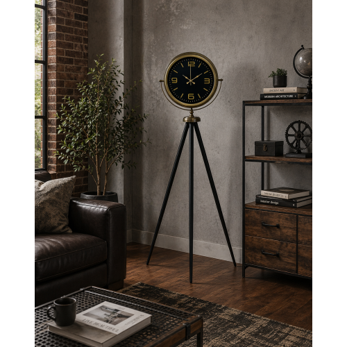 Zamanın Asaleti Eskitme Tripod Ayaklı Saat