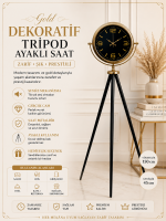 Gold Dekoratif Tasarım Tripod Ayaklı Saat