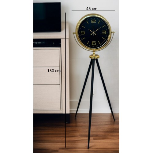 Gold Dekoratif Tasarım Tripod Ayaklı Saat