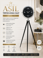 Krom Asil Tripod Ayaklı Saat