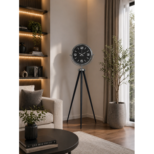 Krom Asil Tripod Ayaklı Saat
