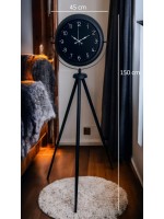 Sade Siyah Tripod Ayaklı Saat