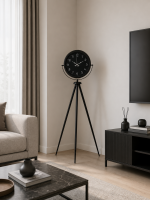 Sade Siyah Tripod Ayaklı Saat