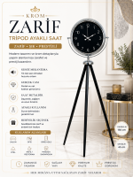 Krom Zarif Tripod Ayaklı Saat