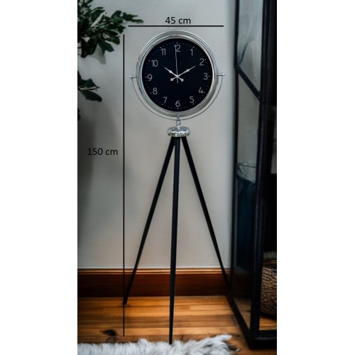 Krom Zarif Tripod Ayaklı Saat