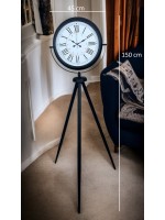 Siyah Roma Rakamlı Lüks Tasarım Tripod Ayaklı Saat