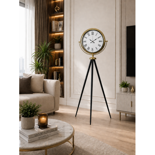 Gold Roma Rakamlı Lüks Tripod Ayaklı Saat