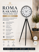 Krom Asalet Tripod Ayaklı Saat