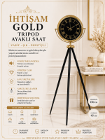 İhtişam Gold Tripod Ayaklı Saat