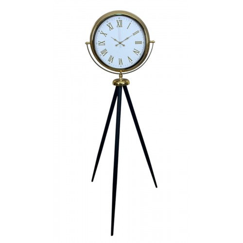 Gold Göz Alıcı Tripod Ayaklı Duvar Saati