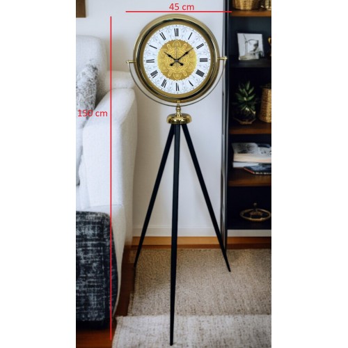 Gold Asalet Tripod Ayaklı Saat – Osmanlı Motifli