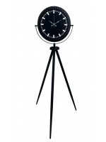 Siyah Lüks Sade Tripod Ayaklı Saat