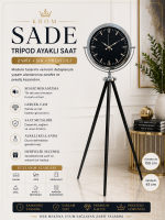 Krom Prime Modern Tripod Ayaklı Saat