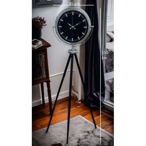 Krom Prime Modern Tripod Ayaklı Saat