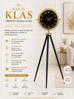Elite Gold Tripod Ayaklı Saat