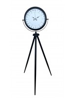 Siyah 24 Saat Göstergeli Özel Tasarım Tripod Ayaklı Saat