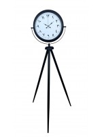Siyah Arap Rakamlı Sıradışı Tasarım Tripod Ayaklı Saat