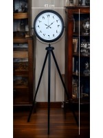 Siyah Arap Rakamlı Sıradışı Tasarım Tripod Ayaklı Saat