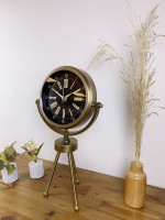 Antique Black Eskitme Üç Ayaklı Masa Saati