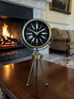Antique Black Eskitme Üç Ayaklı Masa Saati