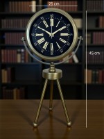 Antique Black Eskitme Üç Ayaklı Masa Saati
