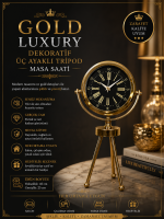 Imperial Gold Üç Ayaklı Metal Masa Saati