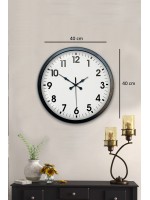 40 cm Siyah Metal Standart Duvar Saati – Standart Metal Siyah Kadran (PL-4001B)