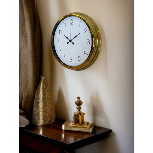 Elegance Gold 40 cm Metal Dekoratif Tasarım Duvar Saati