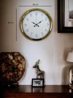 Elegance Gold 40 cm Metal Dekoratif Tasarım Duvar Saati