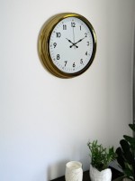 Classic White Gold 40 cm Metal Duvar Saati