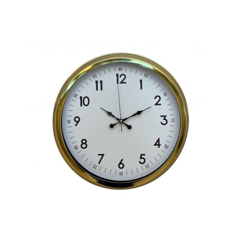 Classic White Gold 40 cm Metal Duvar Saati