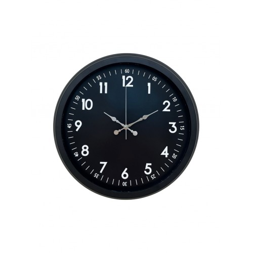 Pure Dark Black 40 cm Metal Duvar Saati