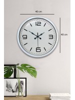 White Pure Contrast 40 cm Metal Duvar Saati