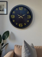 Prime Black 40 cm Metal Modern Tasarım Duvar Saati