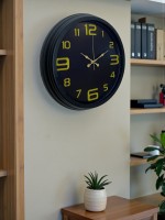 Prime Black 40 cm Metal Modern Tasarım Duvar Saati