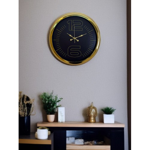 Elite Luxury Gold 40 cm Metal Duvar Saati