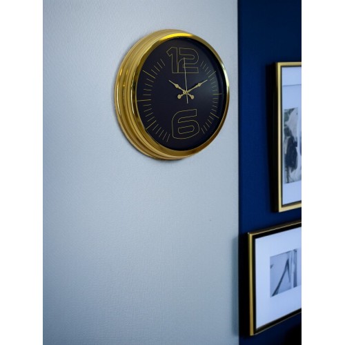 Elite Luxury Gold 40 cm Metal Duvar Saati