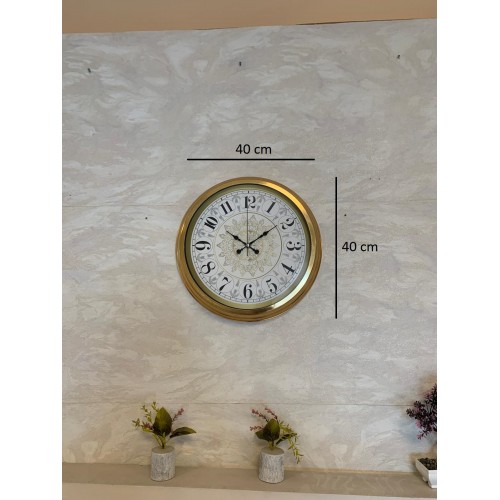 Gold Zarif 40 cm Metal Duvar Saati