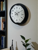 Şaheser Tasarım Zarif Desenli 40 cm Metal Duvar Saati