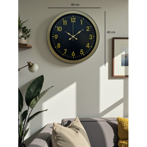 40 cm Metal Eskitme Klasik Duvar Saati