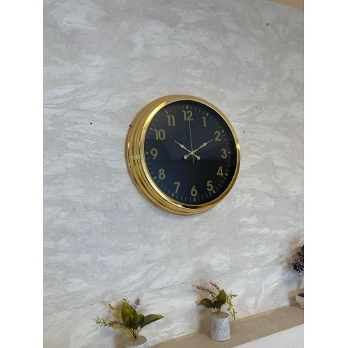 Golden Night Luxury 40 cm Metal Duvar Saati